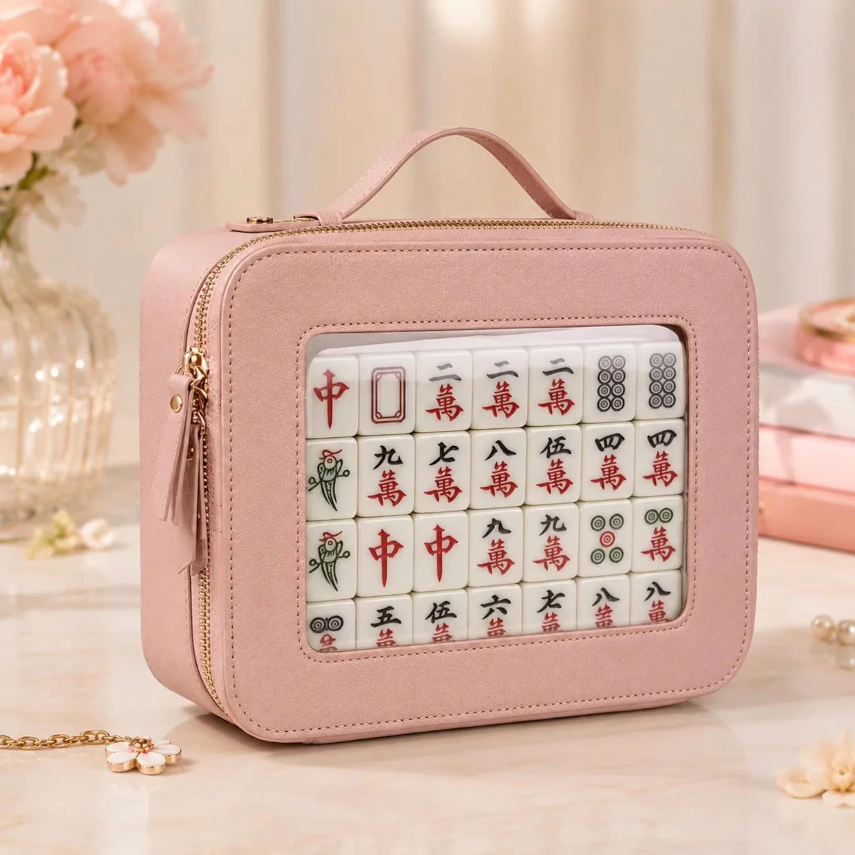 Clear Window Mahjong Carrying Case