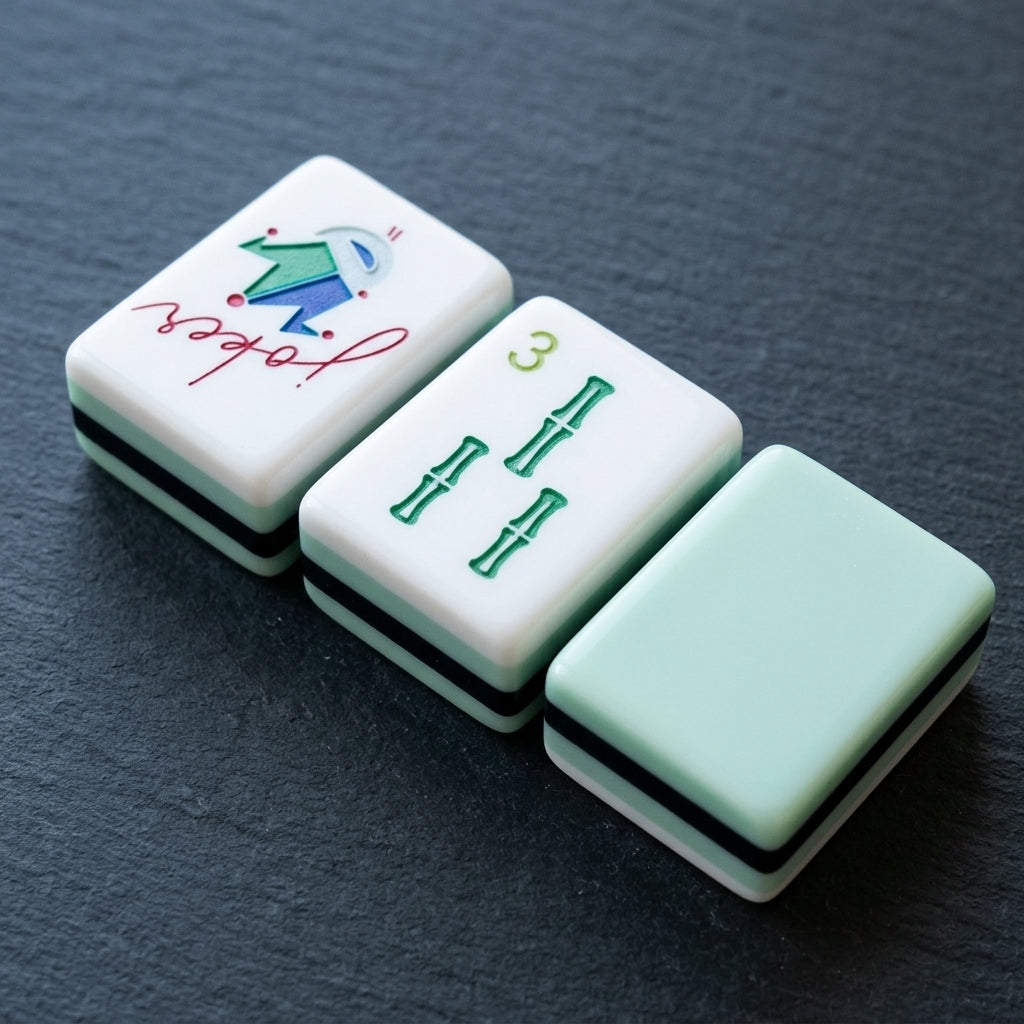 The Crystal Cyan Set — 160-Piece Laser-Engraved American Mahjong in Crystal-Clear Acrylic
