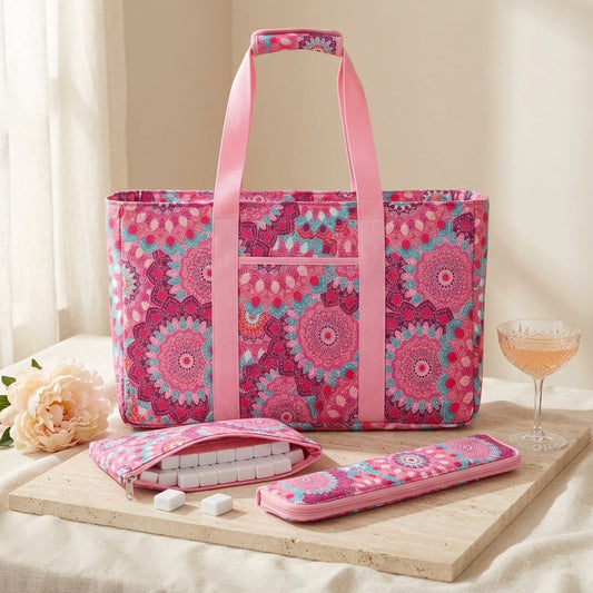 The Mahjong Travel Set — A 3-Piece Carry-All Roomy Enough for Your Full American Mahjong Set