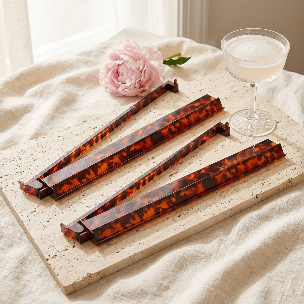 Tortoise Shell Mahjong Rack & Pusher Set
