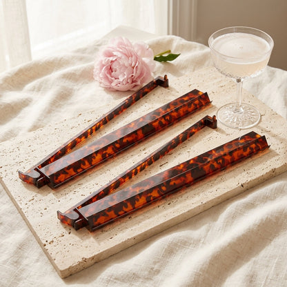 Tortoise Shell Mahjong Rack & Pusher Set