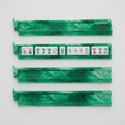The Agate Rack & Pusher Set — Frosted Acrylic Racks with Built-In Pushers, So You Never Lean Across the Table