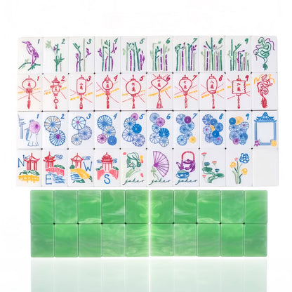 Jade Marble Luxury American Mahjong Set — 160 NMJL-Ready Tiles