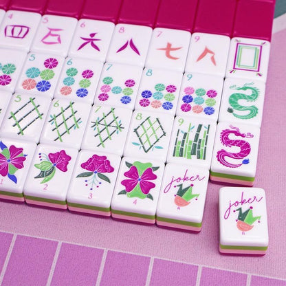 Sorbet Pink American Mahjong Set - 160 NMJL-Ready Tiles