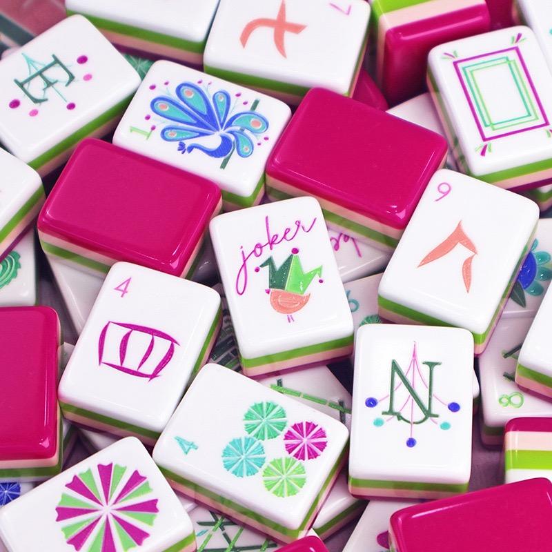 Sorbet Pink American Mahjong Set - 160 NMJL-Ready Tiles