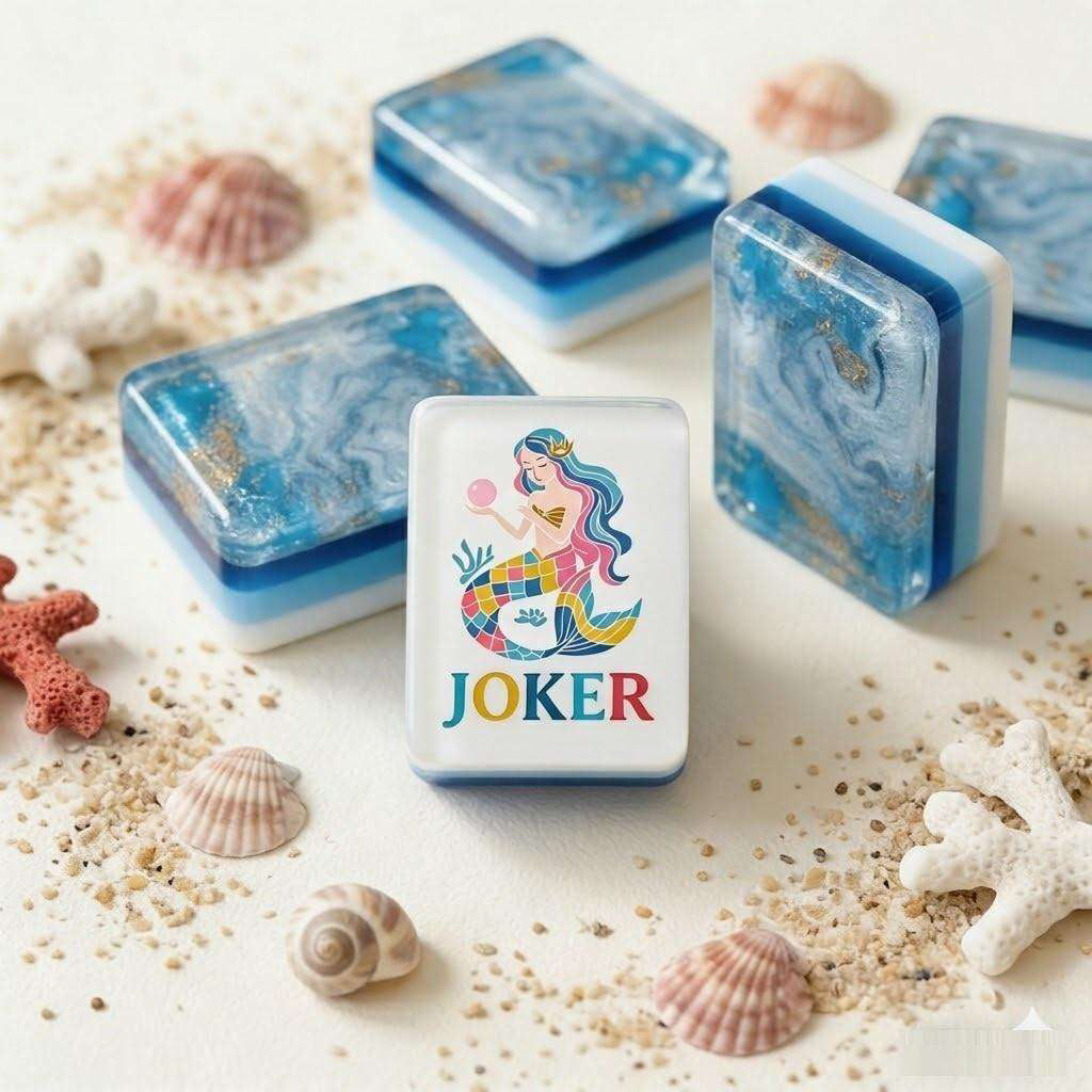 Ocean Blue Mermaid Luxury American Mahjong Set — 160 NMJL-Ready Tiles