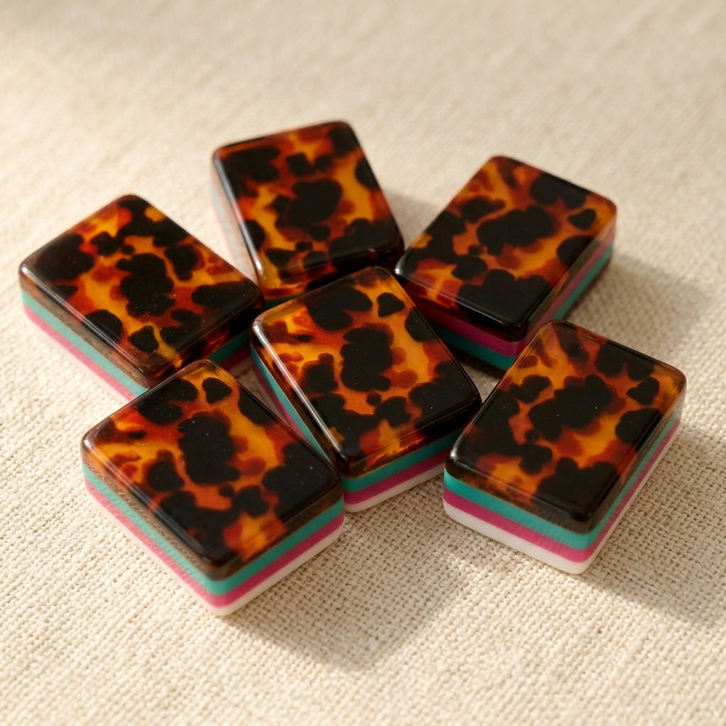 Stripe & Tortoise — 160-Piece Bold Luxury Mahjong Set for the Player Who Plays in Color