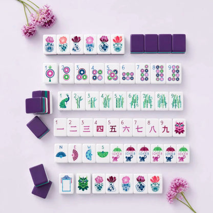 Luxury Grape Floral Mahjong Set