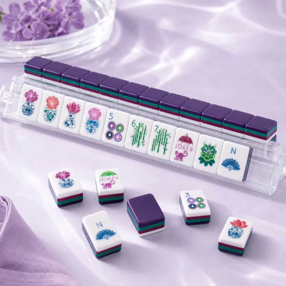 Luxury Grape Floral Mahjong Set