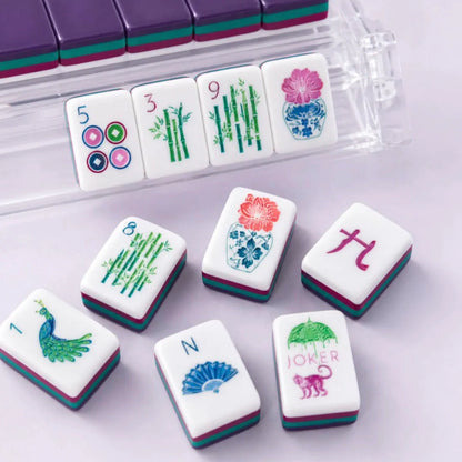 Luxury Grape Floral Mahjong Set