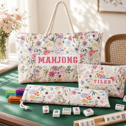 Floral Mahjong Travel Bag Set