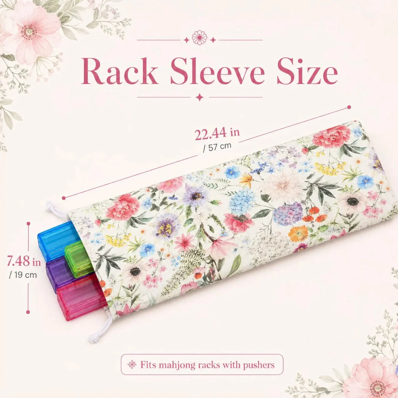 Floral Mahjong Travel Bag Set