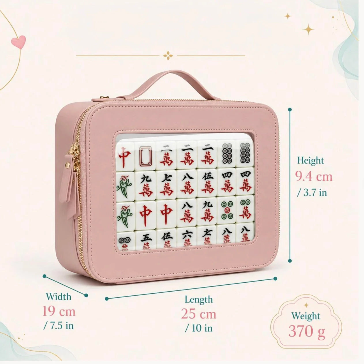 Clear Window Mahjong Carrying Case