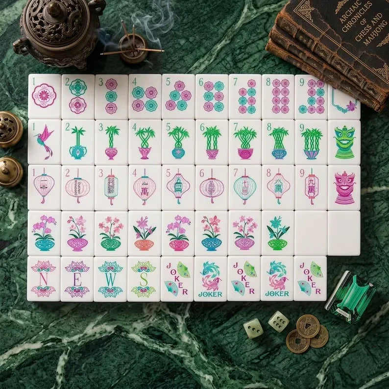 Emerald Green Luxury American Mahjong Set — 160 NMJL-Ready Tiles