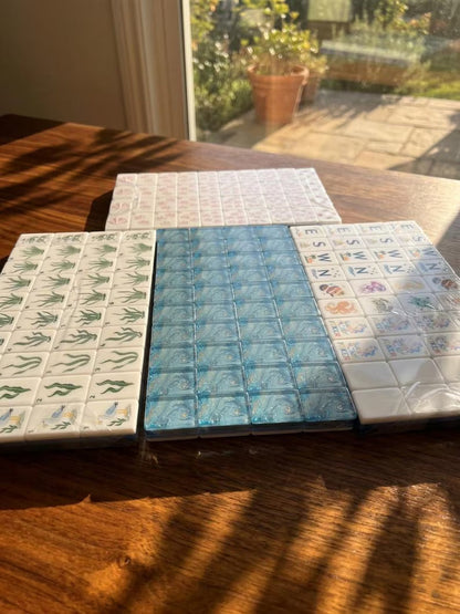 Ocean Blue Mermaid Luxury American Mahjong Set — 160 NMJL-Ready Tiles