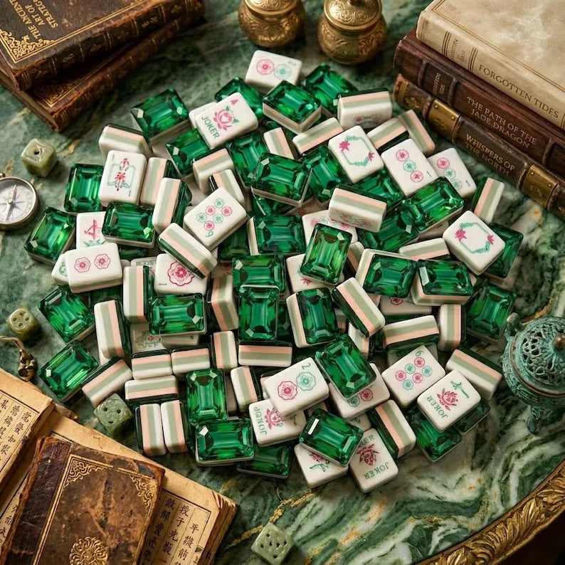 Emerald Green Luxury American Mahjong Set — 160 NMJL-Ready Tiles